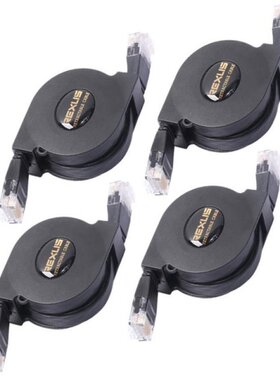 REXLIS Retractable Flexible Flat CAT-6 RJ45 Network Ethernet