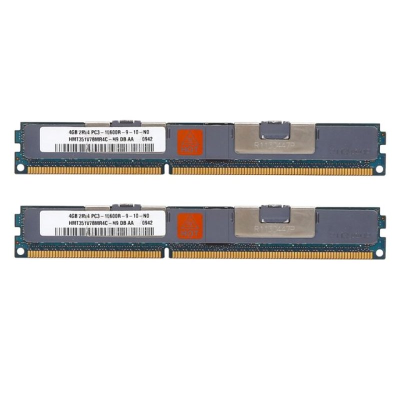 2X 4GB DDR3 Ram Memory REG 2RX4 1333MHz PC3-10600 1.5V DIMM