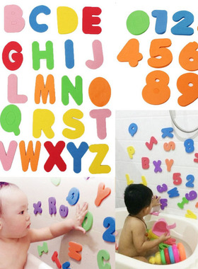 36PCs Alphanumeric Letter Bath Puzzle Soft EVA Kids Baby