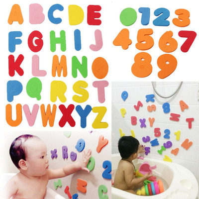 36PCs Alphanumeric Letter Bath Puzzle Soft EVA Kids Baby