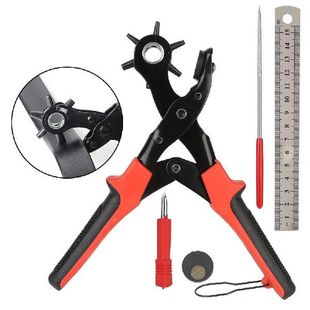 DIY Plier Tool Set Hole for Revolving Strap Punch