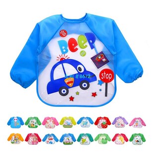 Baby Bibs Infant Burp Cloths Toddler Scarf Feeding Smock Lon