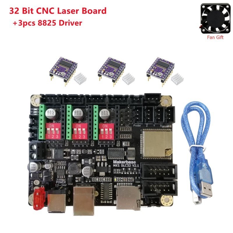 Makerbase MKS DLC32 CNC shield controller ESP 32 bits GRBL u