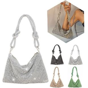 Rhinestones Evening Clutch Bag for Women Shiny Dinner Party