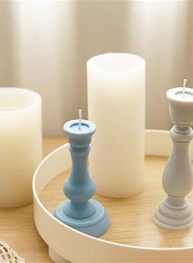 3D Cylinder Silicone Candle Mold for Candle Making Pillar