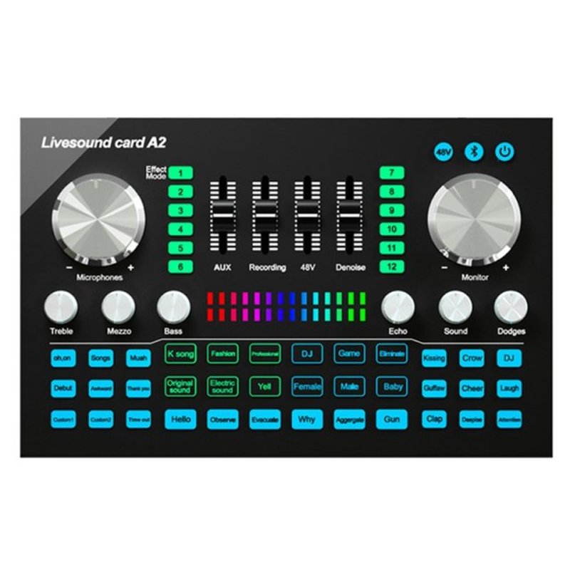 Professional Mixer Adjust Stereo Sound Card Board Mixing Con