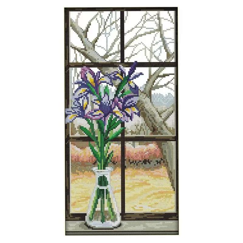 Stamped Cross Stitch Kits 11CT 3 Strands Preprinted Easy Pat