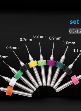 10pcs/set Mini PCB Tungsten Steel Drill Bit for Print Circui