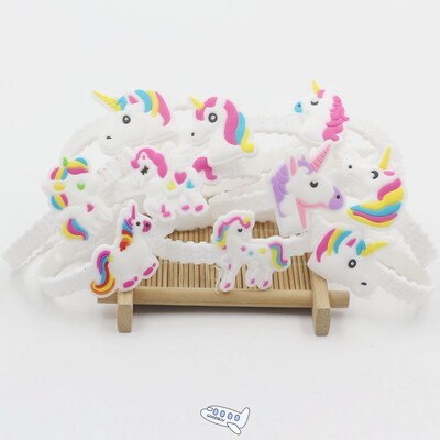 10pcs Adjustable Unicorn Wristband Child Toy Rings Unicorn P