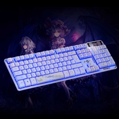 Red/Purple/Blue Backlit Gaming Keyboard Ergonomic Keyboard f