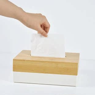 Bamboo   ABS Tissue Holder Household Paper Towel Storage