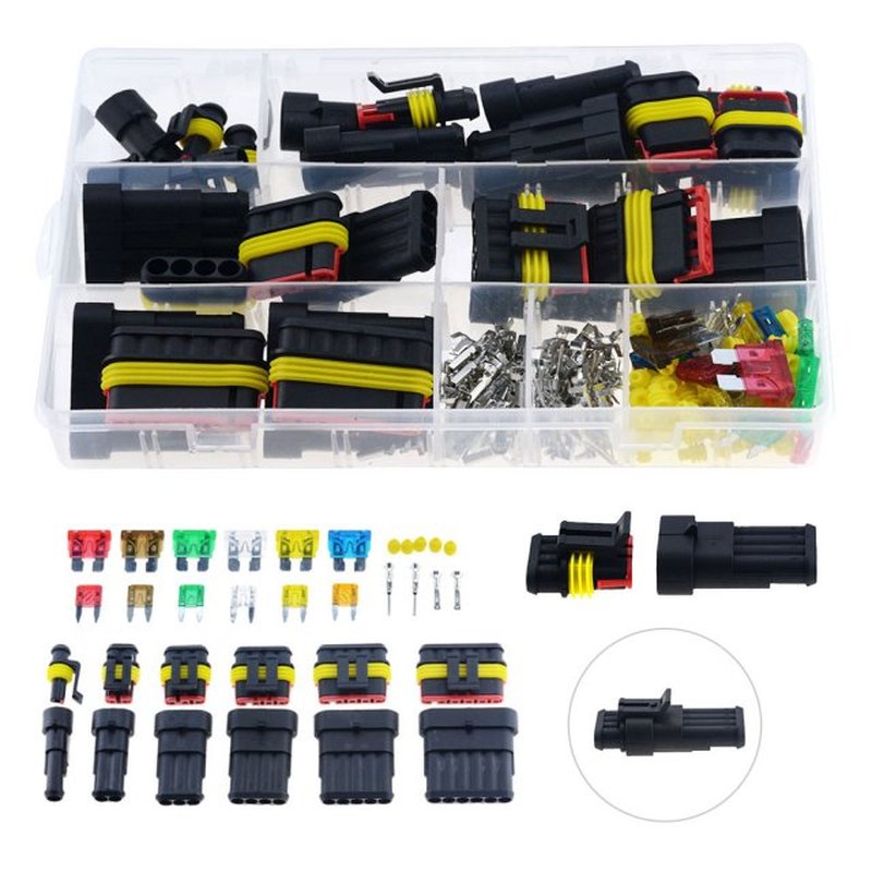 240PCS AMP 1.5 Car Waterproof 1P 2P 3P 4P 5P 6PIN 12V Electr