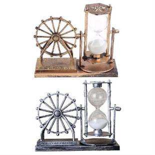 Vintage Rotating Wheel Hourglass Ornament Crystal Ball