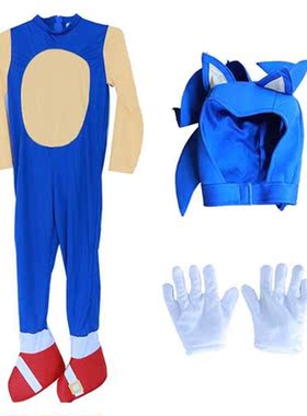Sonic costume childrens Halloween role play cosply superson