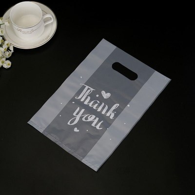 50pcs Thank You Plastic Bags Natal Gift Packaging Bag With H