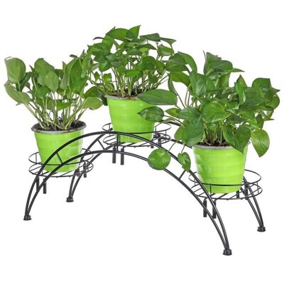 3 Tier Metal Plant Flower Floor Stand Shelves Rack Plant Flo