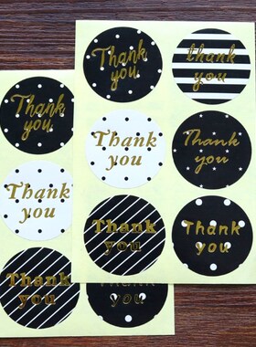 20 Sheets Thank You Stickers Bronzing Seal Label 适用于 Wedd