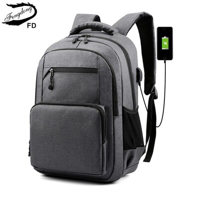 Fengdong waterproof school backpack for teenagers boy usb c