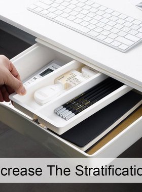 Hot Self-Adhesive Under Desk Drawer Hidden Storage Box Makeu