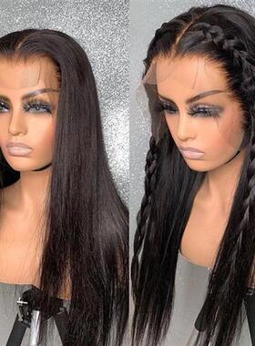 34 36 Inch 13x4 Straight HD Lace Front Wig Human Hair 4x4 5X