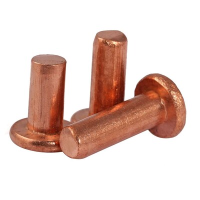 GB867-86 Solid Red Copper Rivets Pan Head Rivets Flat Head C