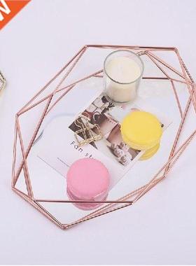 Metal Mirrored Ornate Decorative Tray Luxury