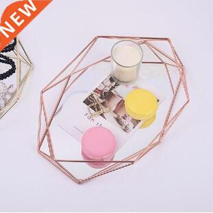 Metal Mirrored Ornate Decorative Tray Luxury