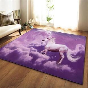 3D Dream Universe Horse Rug Living Room Carpet Girls Room
