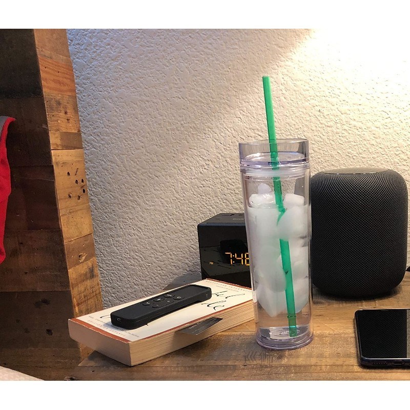 4Pack Skinny Acrylic Tumblers With Lid And Straw, 16oz Doubl