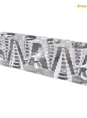 Transparent Plastic Incense Cone Tower Mold With 6 Holes
