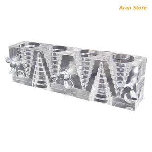 Transparent Plastic Incense Cone Tower Mold With 6 Holes