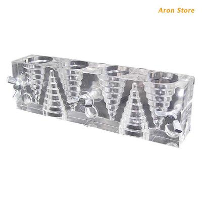 Transparent Plastic Incense Cone Tower Mold With 6 Holes