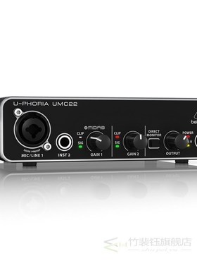 BEHRINGER umc22 audio interface microphone Headphone Amplifi