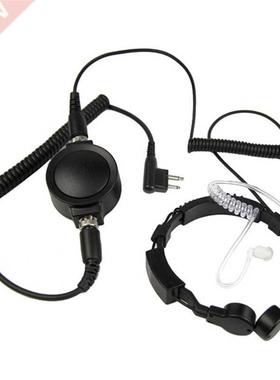 FBI Heavy Duty Tactical Big PTT Throat Mic Microphone Headse