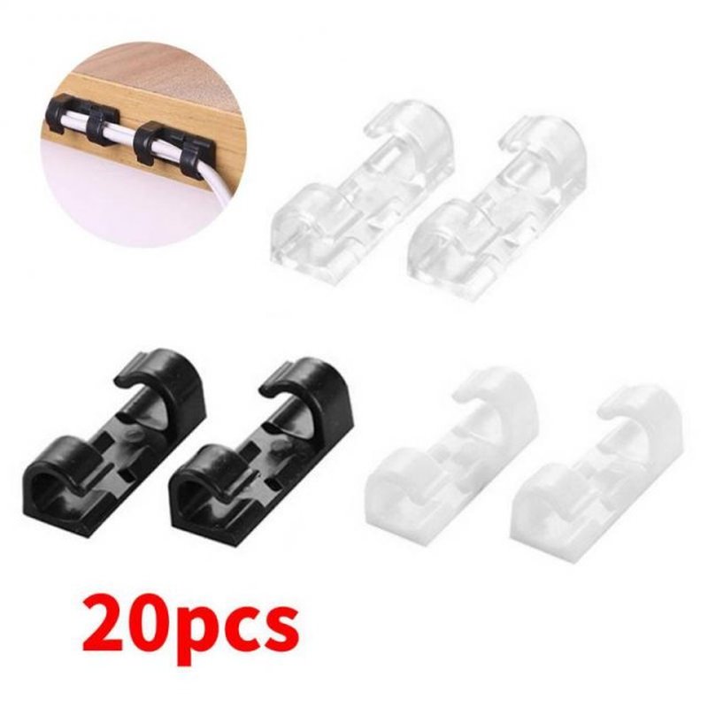 20Pcs Cable Organizer Clips Cable Management Desktop Drop Wi