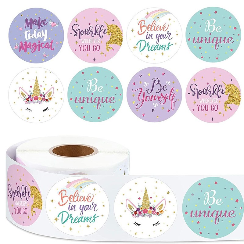 50-500pcs Children's Toys Incentive Sticker 1inch Office