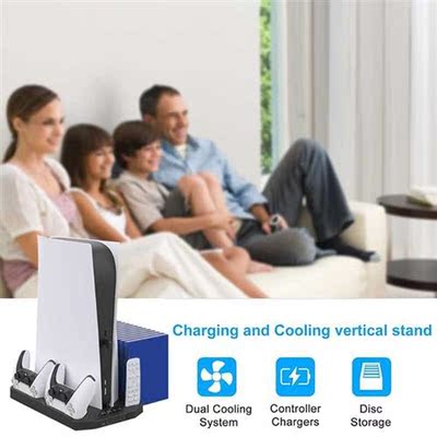 New Charging Dock with Cooling Fan Compatible with PS5 DE /