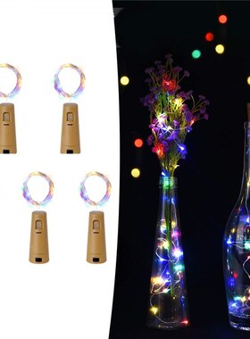 5 Pack Wine Bottle Lights Battery Operated LED Cork Shape C
