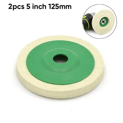 2pcs/lot 5Inch 125mm Wool Felt Buffing Polish Wheel Pad Poli