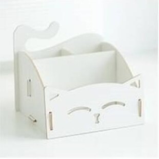 *Cute Cat Pen Holders Multifunctional Storage Wooden Cosmeti