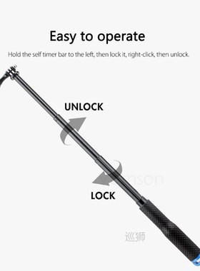 for GoPro 10 9 8 7 6 5 Aluminum Extendable Pole Selfie Stick