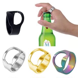 Portable Ring Bottle Opener Stainless Steel Beer Bottle Open