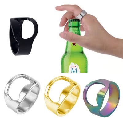 Portable Ring Bottle Opener Stainless Steel Beer Bottle Open