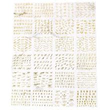 24Pcs Gold Foil Metallic Power Letters Wishes Words Sticker