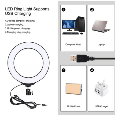 Lamp Video LED Lights 4.7in 120mm 6.2in 160mm Desktop Mount