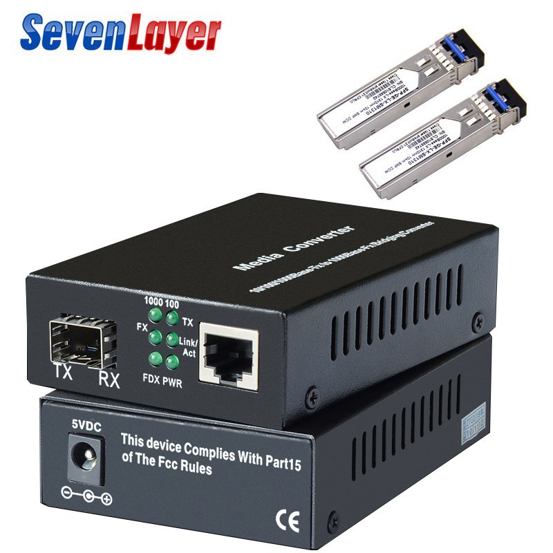 Gigabit Media Converter SFP Transceiver Module 20KM 1000Mbps