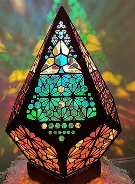 Polar Star Large Floor Lamp Colorful Diamond Bohemian Lights