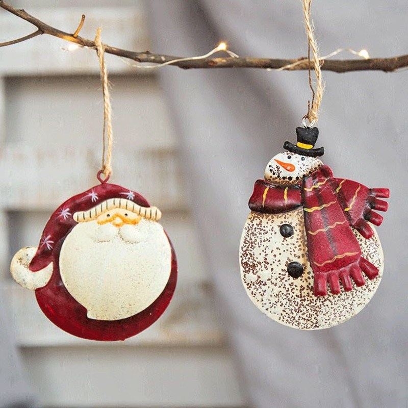 Snowman Santa Claus Angel Christmas Tree Ornaments Hanging P