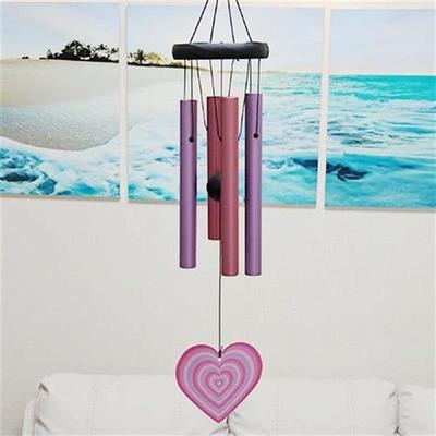Aluminum Solid-wood Wind Chimes Portable Hanging Windchime