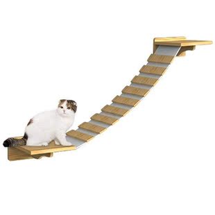 Wall-mounted Cat Ladder Steps Pet Cat Solid Wood Staircase